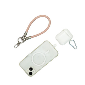 Sangle de suspension en cuir PU haut de gamme, sangle de poignet personnalisée avec logo, support court pour téléphone portable, sangle en cuir, vente en gros - Product Image 4