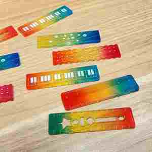 Promoción: Paquete de 6 Reglas de Plástico de 6 cm, Multicolores, Mini, Transparentes, Onduladas y Rectas para Planificador - Product Image 6