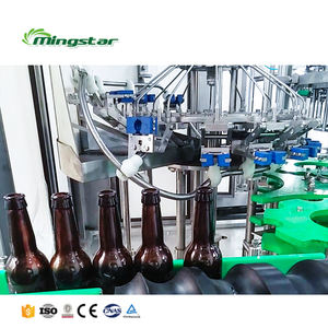 Bcgf máquina de enchimento de cerveja líquida, 8-6-1 500bph 3 em 1 automática 330ml garrafa de vidro de pequena escala máquina de enchimento de água - Product Image 4