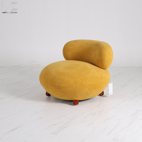 Fauteuil de Salon Mid-Century en Gros avec Ottoman – Meuble de Détente Moderne Bouclé