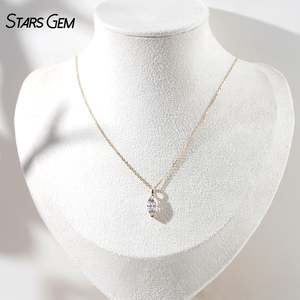 สร้อยคอจี้เพชร Starsgem 1 กะรัต ทองคำแท้ 14K รูปทรงมาร์คีส์ เกรด D VS1 เพชรเพาะเลี้ยงในห้องปฏิบัติการ รับรองโดย IGI - Product Image 5