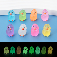 Großhandel Leuchtende Mini-Harz-Enten in Verschiedenen Farben für Garten, Auto-Armaturenbrett und Innendekoration