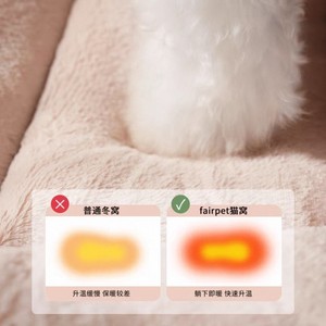 Cama para Mascotas Fairpet, Rectangular, de Piel Sintética Lavable, para Perros y Gatos, para Invierno y Todas las Estaciones - Product Image 1