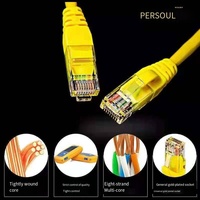 Cable de Red CAT5 CAT5E de 10m, Personalización ODM/OEM, CCA + RJ45, Ideal para Conexiones de Proyectores en Salas de Conferencias