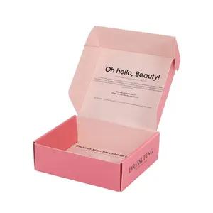 Fulfillment Stackable Mail Recyclable Shipping Custom Corrugated Pink Wholesale Mailer Paper Box