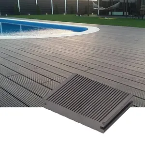 Outdoor Hout Plastic Wpc Vloerplaat Wpc Co-Extrusie Waterdichte Diy Terrasplanken Voor Tuin