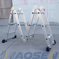 Escalera de Aluminio Plegable Multiusos de Alta Resistencia a Bajo Precio, Escalera de Aluminio Portátil Fabricante en China