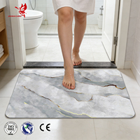 Tapis de bain écologique en marbre et terre de diatomée, antidérapant, super absorbant, séchage rapide, en diatomite, vente en gros sur mesure, directement de l'usine