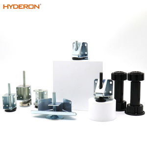 Patas Ajustables de Metal para Muebles Hyderon, Patas de Acero Resistentes de Estilo Minimalista, Paquete de 4 con Accesorios - Product Image 1