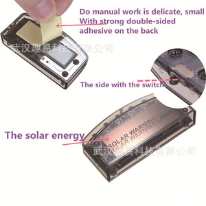 Luz de Advertencia Solar de 60 mm x 26 mm x 13 mm, Luz Estroboscópica de Alarma Antirrobo para Automóvil, Alimentada por Energía Solar, Azul - Product Image 3