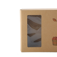 Boîte personnalisée pour pommes et fruits, boîte d'emballage pliable en carton ondulé avec logo imprimé couleur personnalisée, impression extérieure et fenêtre de visualisation en PVC