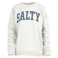 Sudadera de cuello redondo Salty personalizada, Sudadera ligera de lana de rizo, Shoreline suéter de playa, sudadera Salty