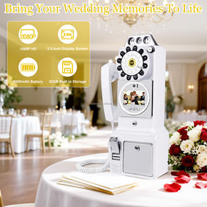 2025 Feiyaqi F17 Video di nozze con 1080P Audio 32GB memoria-Vintage decorazione cabina telefonica - Product Image 2