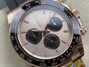 นาฬิกาจักรกลคุณภาพสูงหรูหรา ขนาด 40 มม. สแตนเลสสตีล 4131 กระจกแซฟไฟร์ สายยาง ทนน้ำ 50 บาร์ สีโรสโกลด์ - Product Image 4