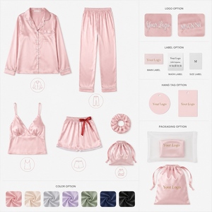 Set di Pigiami in Seta a 7 Pezzi con Maniche Lunghe Personalizzati per Donne, Produttore di Pigiami - Product Image 3