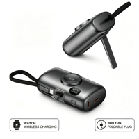 Batterie externe portable 10000mAh 3 en 1 à charge rapide, mini batterie externe pour téléphone, montre