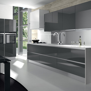 Ace <strong>Kitchen</strong> Cabinets <strong>Accessories</strong> Modern <strong>Kitchen</strong> Cabinets Complete Sets High Gloss <strong>Grey</strong> Lacquer <strong>Kitchen</strong> Cabinet - Product Image 3