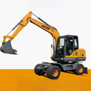 <span class=keywords><strong>Mini</strong></span>-excavatrice sur roues YC80W pour travaux utilitaires et entreprises de <span class=keywords><strong>location</strong></span>, avec transport facile - Product Image 3