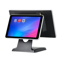 Caja Registradora POS Dual para Windows y Google Play Android 15.6+10.1/11.6 Pulgadas para Punto de Venta y Restaurante 156 POS Dual