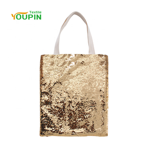 Bolsa <span class=keywords><strong>de</strong></span> Mano Reversible con Lentejuelas Doradas <span class=keywords><strong>de</strong></span> 16x13 Pulgadas, MOQ Bajo, con Reverso <span class=keywords><strong>de</strong></span> Lino y Algodón para Sublimación, Ecológica, para Navidad y <span class=keywords><strong>Halloween</strong></span> - Product Image 2