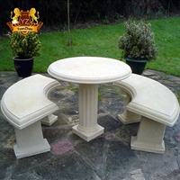 Sculpture de décoration d'éléphant en pierre naturelle de granit, ensemble de table et de chaises, banc de jardin, chaises d'extérieur