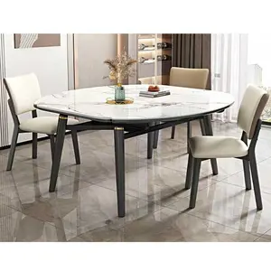 餐桌用6种石材/大理石制品的椅子套装餐桌大理石桌面