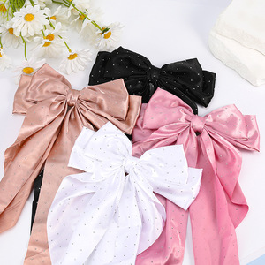 Barrettes à cheveux MIO à double couche avec nœud papillon et strass brillants, barrettes à cheveux douces à nœud papillon pour femmes, décoration de cheveux pour fête - Product Image 2