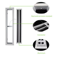 Diffuseur linéaire en aluminium amovible, réglable, durable, de style artisanal moderne, pour l'aération industrielle des entrepôts, sous-sols et espaces de vie