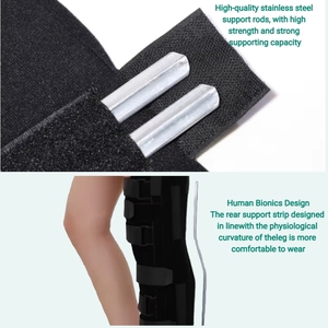 <span class=keywords><strong>Rodillera</strong></span> Deportiva Profesional para Adultos, Ajustable, Transpirable, con Bisagras, Soporte Delgado para Pierna Recta, Férula Estabilizadora - Product Image 6