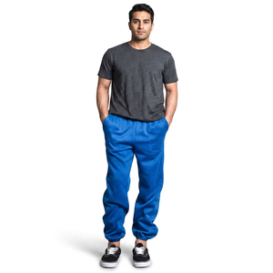 Pantalones Deportivos de Hombre, Corte Ajustado, Algodón y Poliéster, Estilo Casual, Holgados, Lisos, Hip Hop, con Cordón en la Cintura y Bordado - Product Image 1