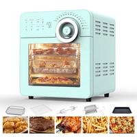 Nouvelle friteuse à air numérique 14,5 L avec boîtier en acier inoxydable, écran LED et accessoires pour usage domestique