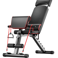 Banc de presse banc Assistance assis Exercice Équipement de fitness Home ab board chaise d'exercice pliante banc d'haltères