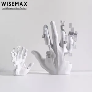 WISEMAX mosaic hand statue creative abstract palm sculpture artwork ornaments home decoration nordic table desktop crafts gifts