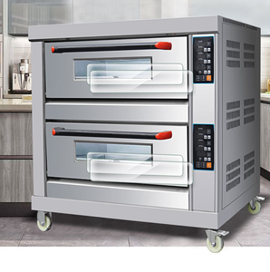 <span class=keywords><strong>Four</strong></span> à pâtisserie électrique portable commercial à grande capacité 220V, commande manuelle pour la cuisson du pain, des gâteaux et des pizzas - Product Image 2