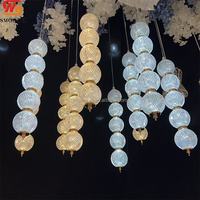Lampe suspendue en forme de fleur de lys lisse, lumière LED blanc chaud, 10 têtes, plafonnier pour décoration de mariage, banquet, restaurant