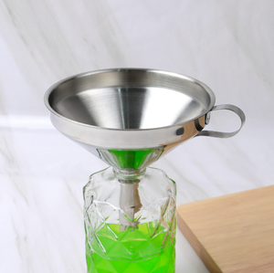 Funil de cozinha em aço inoxidável preto dourado, funil de metal de qualidade alimentar para filtragem de líquidos para cozinha - Product Image 6