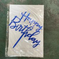 Neues Design Schlichter Schriftzug „Happy Birthday“ Acryl-Kuchenaufsatz in Gold, Roségold, Silber, Schwarz, Blau, Pink – Tortendekoration