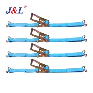 julisling high tension 10 ton 50mm ratchet cargo lashing belts with a variety of colors used in transportation