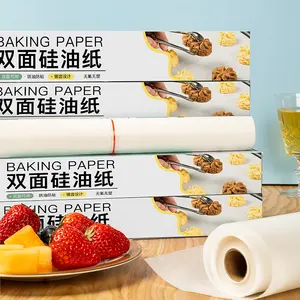 Gıda sınıfı beyaz silikon yağı kağıt rulosu pişirme ev fırın kağıdı kolay alay için pişirme tavaları