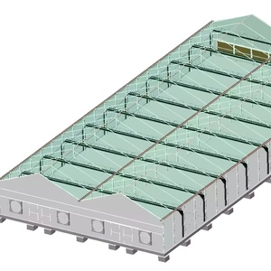 Blackout Large PE Single Span Mushroom House Kit de invernadero de privación de luz Tipo de túnel alto - Product Image 3