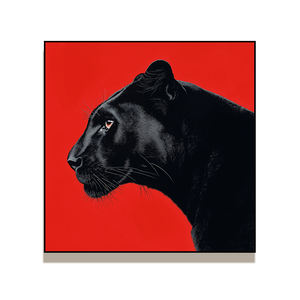 <span class=keywords><strong>Pantera</strong></span> <span class=keywords><strong>Negra</strong></span> sala de estar Mural póster impresión caballo negro Animal decoración cristal porcelana pintura Naturaleza muerta pinturas - Product Image 1