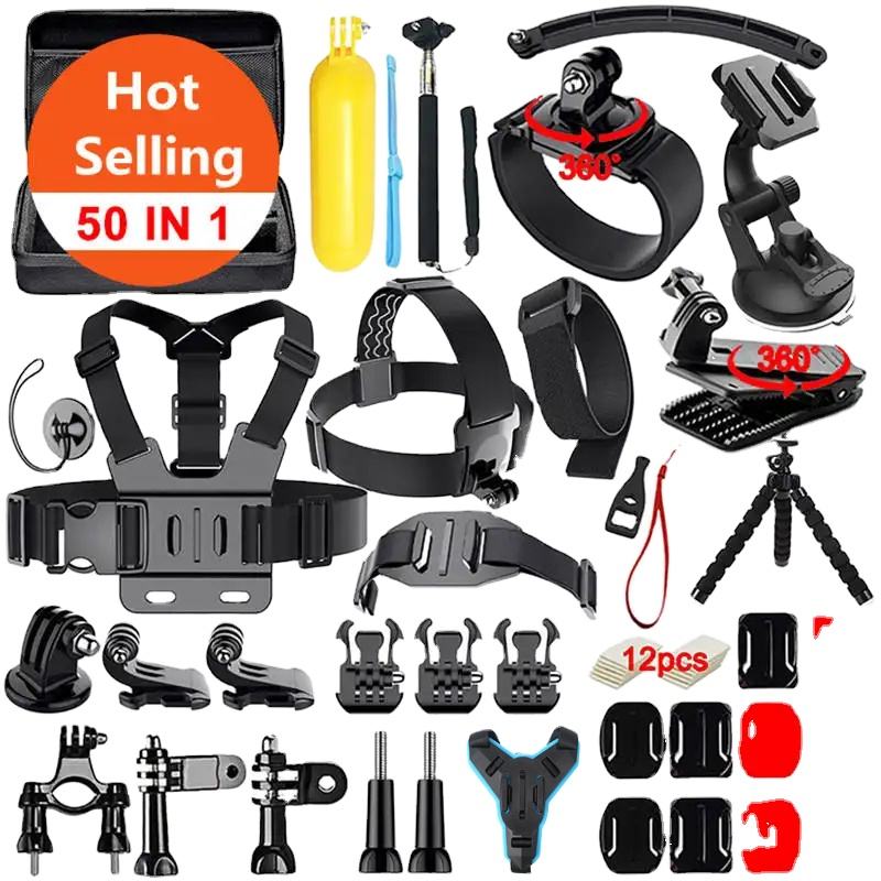 HONGDAK for Gopro Hero 13 12 11 10 9 8 7 6 5 5s 4 4s Xiaomiyi Action Camera Kit Gopro Accessories Set for Gopro12 13