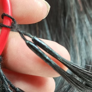 2025 đẹp nhất sang trọng 100% Trinh Nữ ngắn đôi xả tip phần mở rộng tóc tùy chỉnh độ dài thẳng màu sắc rực rỡ Fusion - Product Image 1