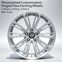 Jantes en alliage d'aluminium moulé Flowtone 17 18 pouces argentées 5X112PCD pour voitures particulières VW B6 B8 MK5 MK7