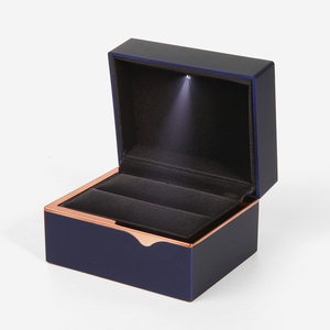 Hot Custom Color Logo Plastic Jewelry LED Light Ring Box Ring Bracelet Pendant Bangle Jewellery Boxes