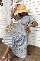 Robe pull décontractée à manches courtes et à encolure ras du cou pour femmes, élégante et décontractée