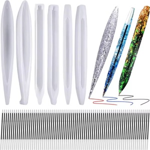 Moldes de Resina para Bolígrafos, Material de Oficina Hecho en Casa, Variedad de Moldes de Silicona para Manualidades con Resina Epoxi - Product Image 1