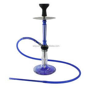 Ensemble de narguilé moderne à structure à piston, tube coloré avec <span class=keywords><strong>bouteille</strong></span> en verre transparent pour salon de narguilé / bar à narguilé - Product Image 1