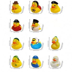 Jouet de bain créatif en plastique et caoutchouc pour Halloween avec son de trompette, forme professionnelle pour jeux aquatiques, canard jaune - Product Image 3