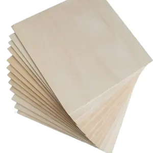 Best price 3mm 12x12 5mm Russian baltic birch plywood basswood plywood for laser and DIY